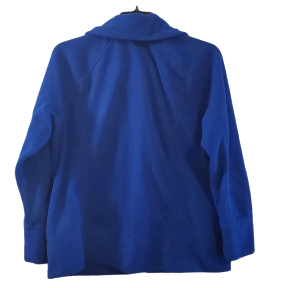 Calvin Klein Womens Plus Royal Blue Fleece Jacket - Picture 8 of 9